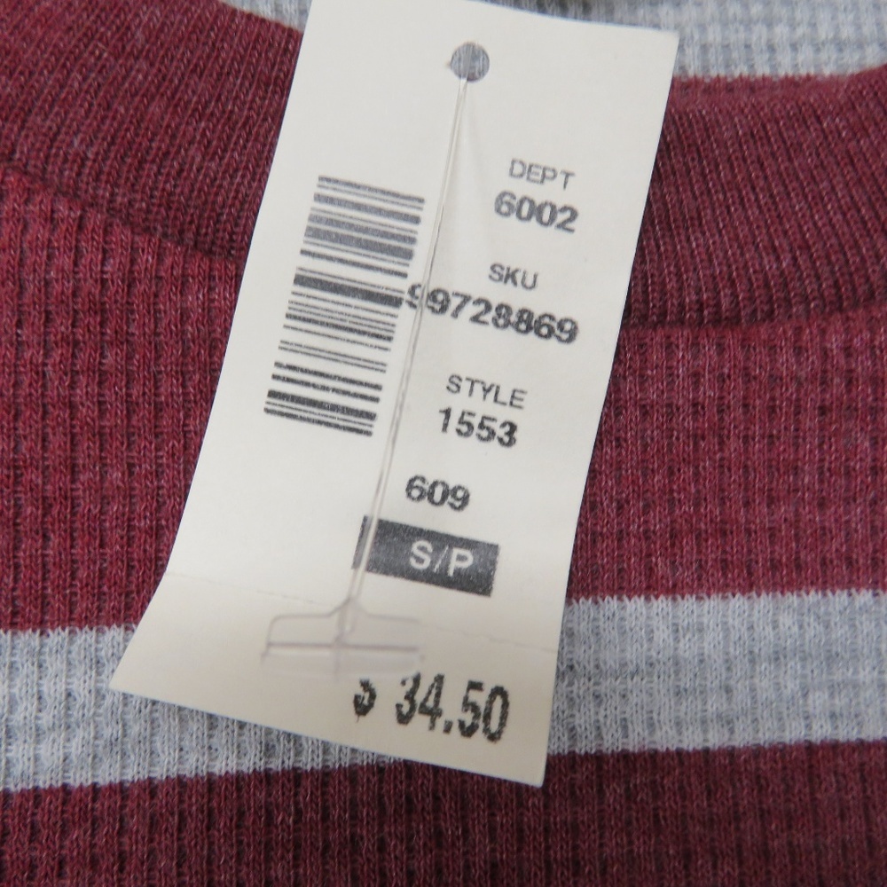 Aeropostale Red Gray‎ Striped Crew Sweater - Picture 3 of 4
